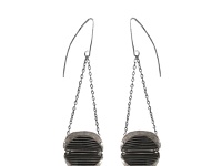 black silver earrings line